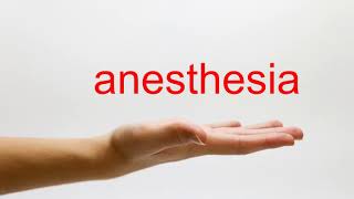 How to Pronounce anesthesia  American English [upl. by Erena]