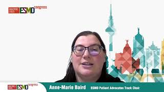 ESMO Congress 2023 Patient Advocacy Track Testimonial with Anne Marie Baird [upl. by Belcher]