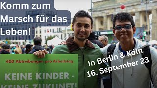 Komm zum Marsch für das Leben  Am 16923 in Berlin amp Köln  Kundgebung LIVE auch auf EWTN [upl. by Strader]