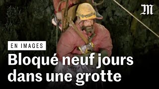 Une quotfollequot opération sauve ce spéléologue bloqué à 1000m sous terre [upl. by Sheeran]