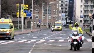 A1 Spoedtransport Ambulance 16117 vanaf zwaar ongeval Nieuwerkerk aan den IJssel [upl. by Janeta]