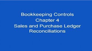 Chapter 4 Trade ReceivablesSales Ledger and Trade PayablesPurchase Ledger Reconciliations AAT L2 [upl. by Soll]