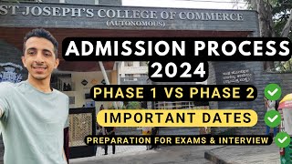 ST JOSEPHS COLLEGE OF COMMERCE BANGALORE  ADMISSION PROCESS 2024  SJCC Phase 1 vs Phase 2 [upl. by Amlas]