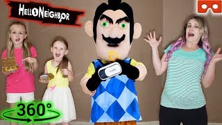 Hello Neighbor in Real Life Steals Our Golden Hatchimals 360 Toy Scavenger Hunt VR [upl. by Odlopoel70]