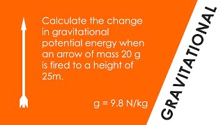 Gravitational Potential Energy of an Arrow  WORKED EXAMPLE  GCSE Physics [upl. by Hally]