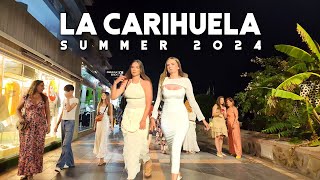 La Carihuela Torremolinos Spain Busy Nightlife Summer 2024 August Update Costa del Sol  Málaga 4K [upl. by Ike]