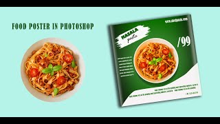 FOOD POSTERPASTA POSTER IN PHOTOSHOPDESIGNsunilreddy9234 [upl. by Salbu]