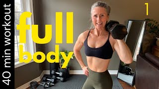 Muscle building DUMBBELL WORKOUT  40 min full body [upl. by Alderman]