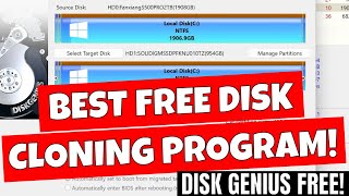 Easy FREE Disk Clone Cloning amp Drive Migration With Disk Genius Free Macrium Reflect Alternative [upl. by Nuawd]