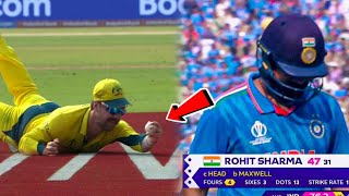 Travis Head Takes A Super Stunning Catch Of Rohit Sharma During India Vs Australia Final  CWC2023 [upl. by Bertha]