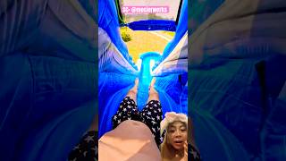 Waterslide tinggi‼️​⁠mosierwerks funny dubbing waterslide swimming [upl. by Eniwtna69]