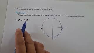 37 LA TANGENTE EN EL CÍRCULO TRIGONOMÉTRICO LITERAL F [upl. by Eleda]