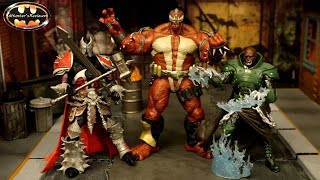 McFarlane Spawn Wave 5 Medieval Spawn Monolith amp Sinn Action Figure Review amp Comparison [upl. by Engapmahc]