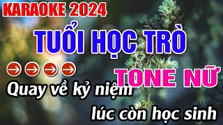 Tuổi Học Trò Karaoke Tone Nữ Karaoke Đăng Khôi  Beat Mới [upl. by Bradlee]