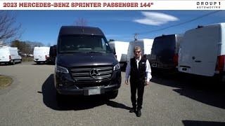 2023 MercedesBenz Sprinter Passenger 144quot  Video tour with Roger [upl. by Ennayr]