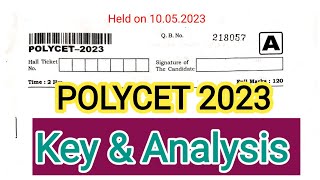 polycet 2023 KEY and ANALYSIS [upl. by Ardnua]