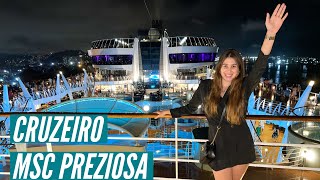 VLOG TOUR PELO CRUZEIRO MSC PREZIOSA  MINHA PRIMEIRA VEZ EM UM NAVIO [upl. by Leahcimaj]