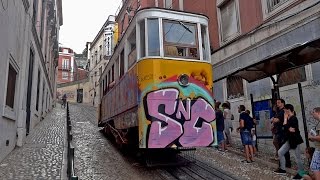 Lisbon funicular  Elevador da Glória [upl. by Risley]