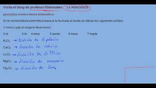 Formulación inorgánica 36 peróxidos nomenclatura sistemática [upl. by Secunda]