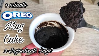 EASY OREO MUG CAKE IN 1 MINUTE  2 INGREDIENTS  USING MICROWAVE [upl. by Fleisig]