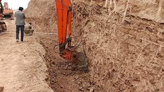 Hydraulic jackhammer Excavator working hard [upl. by Swayder110]