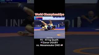 World Championships 2024 FS  61 kg Qualif Zavur UGUEV vs Masanosuke ONO [upl. by Lerraf550]