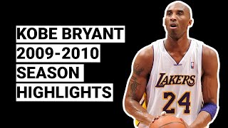 Kobe Bryant 20092010 Season Highlights  BEST SEASON [upl. by Yesnek]