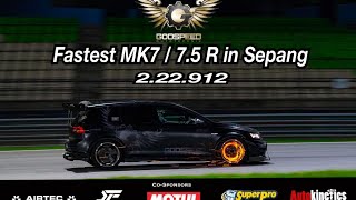 FASTEST MK7  75 GOLF R at SEPANG  222912 [upl. by Maise]