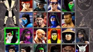 Secret Mortal Kombat 2 Character Select Screen [upl. by Oatis]