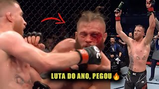 LUTA DO ANO Justin Gaethje VENCE Fiziev em LUTA COM MUITA P4NCADARIA NO UFC 286 lutas UFC 286 [upl. by Akiehsat]