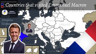 Countries that visited Emmanuel Macron [upl. by Atikel]