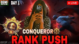 CONQUEROR TOP 100 LIVE 😱🔥 bgmilive girlgamer pubgmobile [upl. by Nodearb893]