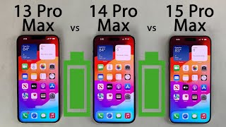 iPhone 15 Pro Max vs 14 Pro Max vs 13 Pro Max Battery Life DRAIN Test [upl. by Harald891]