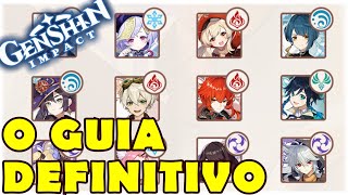 GUIA DE TODOS OS PERSONAGENS ARTEFATOSTALENTOS ARMAS  GENSHIN IMPACT [upl. by Raamal]