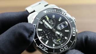 TAG Heuer Aquaracer 300M Chronograph Ceramic Bezel CAY111ABA0927 Functions and Care [upl. by Irisa374]