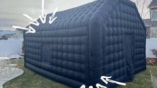 PARTY TIME WARSUN Large Black Inflatable Night Club Review 🎉🎪 20x165x12Ft Inflatable Party Tent [upl. by Idnak]