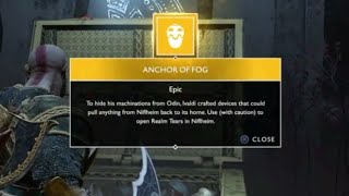 GOD OF WAR 2018 How to get all 3 Anchor Of Fog in one location [upl. by Ahsiken]