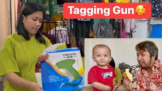 How to use tagging gun  Church Time  Namili ng school supplies sa Infanta Bayan [upl. by Blum819]