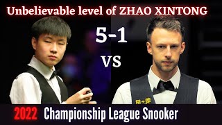 German Masters 2022  unbelievable level of ZHAO XINTONG VS Judd Trump 51 [upl. by Paucker]