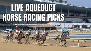 Live Aqueduct Horse Racing Picks [upl. by Hselin562]