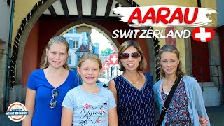 Aarau Switzerland  Birthplace of Frey Chocolate amp The Habsburg Empire  90 Countries With 3 Kids [upl. by Ecidnak419]