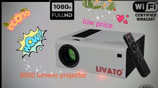 livato y6 full hd led projecter review unboxing 8000 lumens projectorMr ABC HACKER [upl. by Castillo]