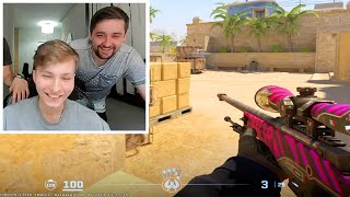 M0NESY PLAYS HIS FIRSTGAME ON NEW MIRAGE IN CS2 [upl. by Kinimod]