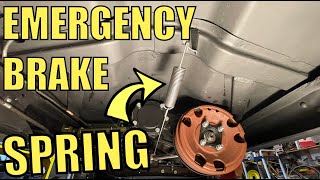 How to install Emergency Brake Return Spring amp Link  19431971 Jeep amp Willys [upl. by Eilsil528]