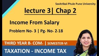 How to calculate Taxable Income from Salary  Problem No3 Pg No 218 [upl. by Girovard]