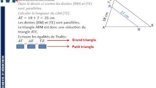 3ème  AGRANDISSEMENTS REDUCTIONS  Le théorème de Thalès [upl. by Odetta]