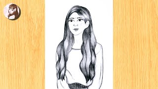 How to draw Beautiful girl drawing  Drawing tutorial  Beautiful girl drawing Sketch for beginners [upl. by Esilenna]