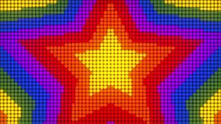 4K 1 Hour Rainbow Star Tunnel Y2K Colorful Aesthetic LED Lights Background Video Screensaver [upl. by Nerek]