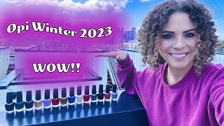 OPI WINTER 2023 quotTERRIBLY NICEquot COLLECTION with comparisons These are impressive [upl. by Obala]