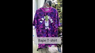 Bape Camouflage Tshirt Cotton Oversized Tshirts Purple [upl. by Nnair530]